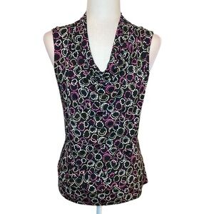 Retro cowl neck blouse